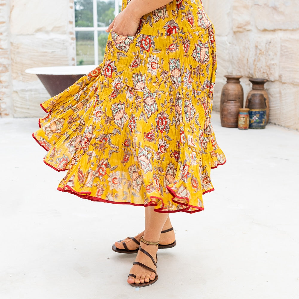 Flamenco Dress with Sleeves - Sunset