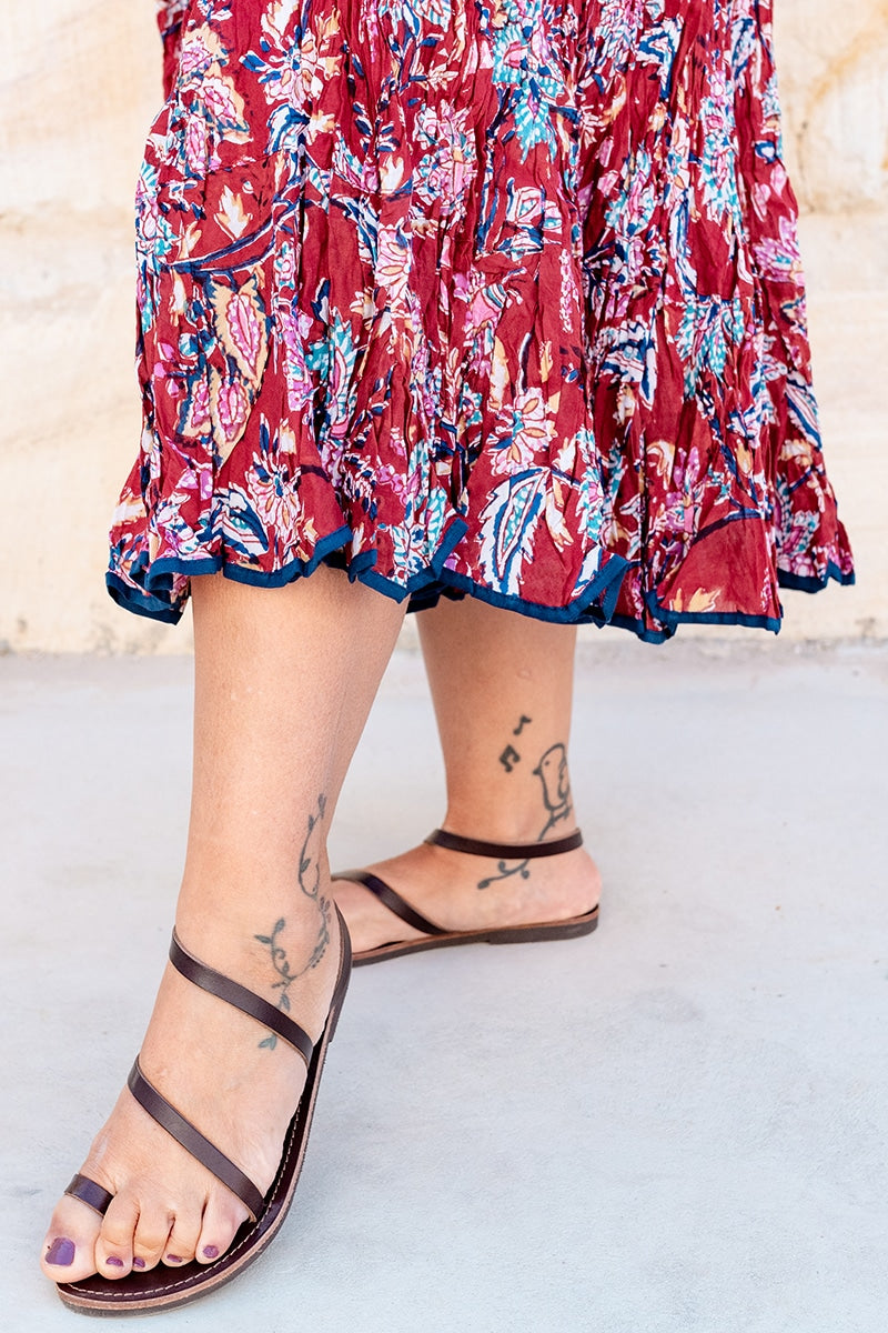 Flamenco Dress with Sleeves - Sangria