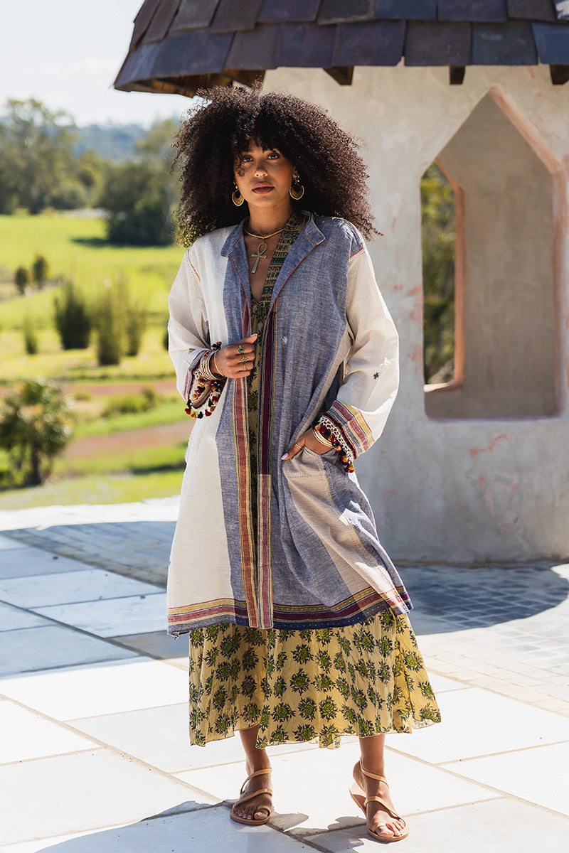 Woven Earth Coat - Riverstone 2