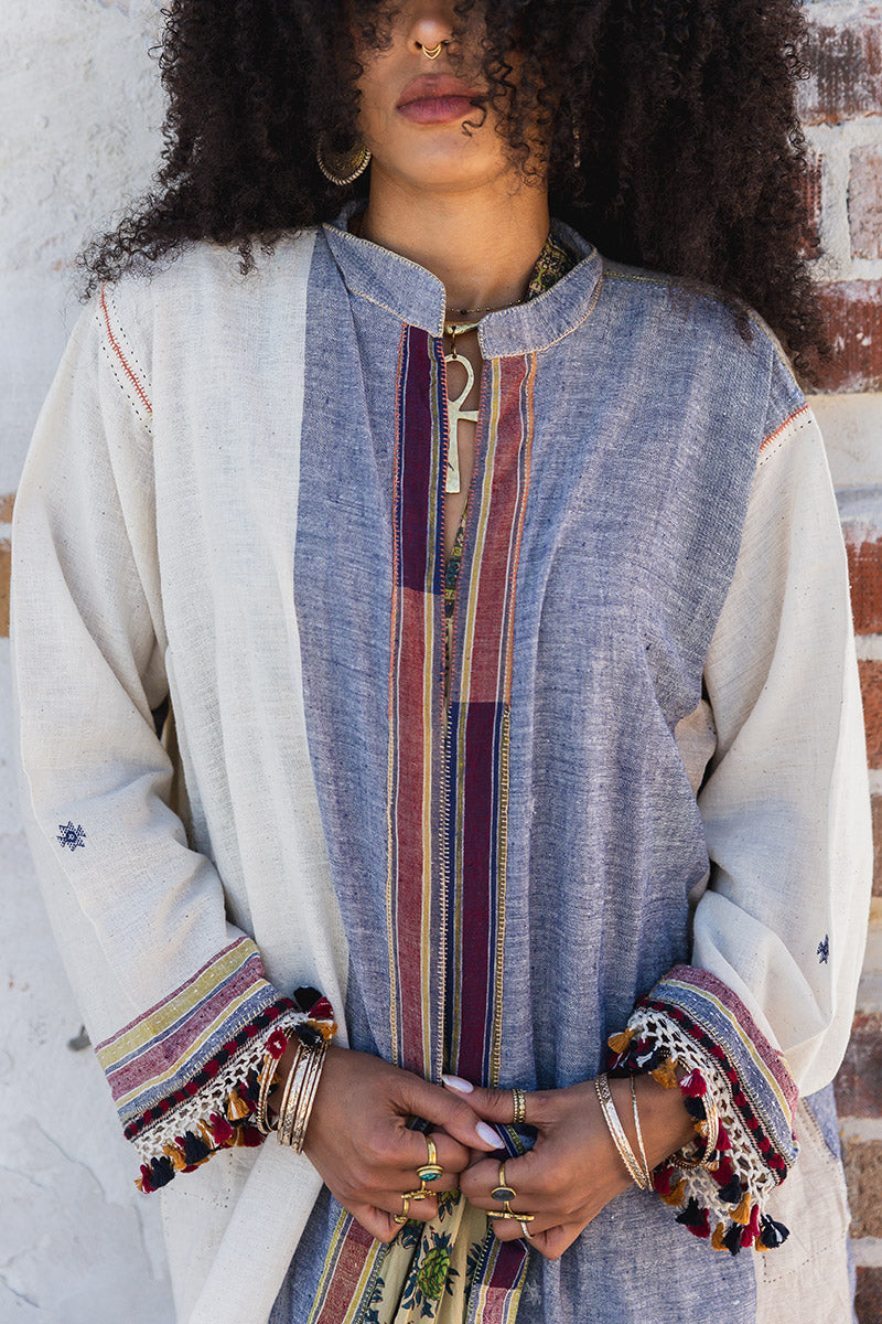 Woven Earth Coat - Riverstone 2