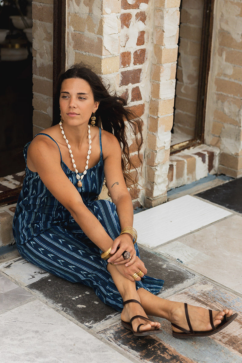 Wildflower Overalls - Indigo Ikat