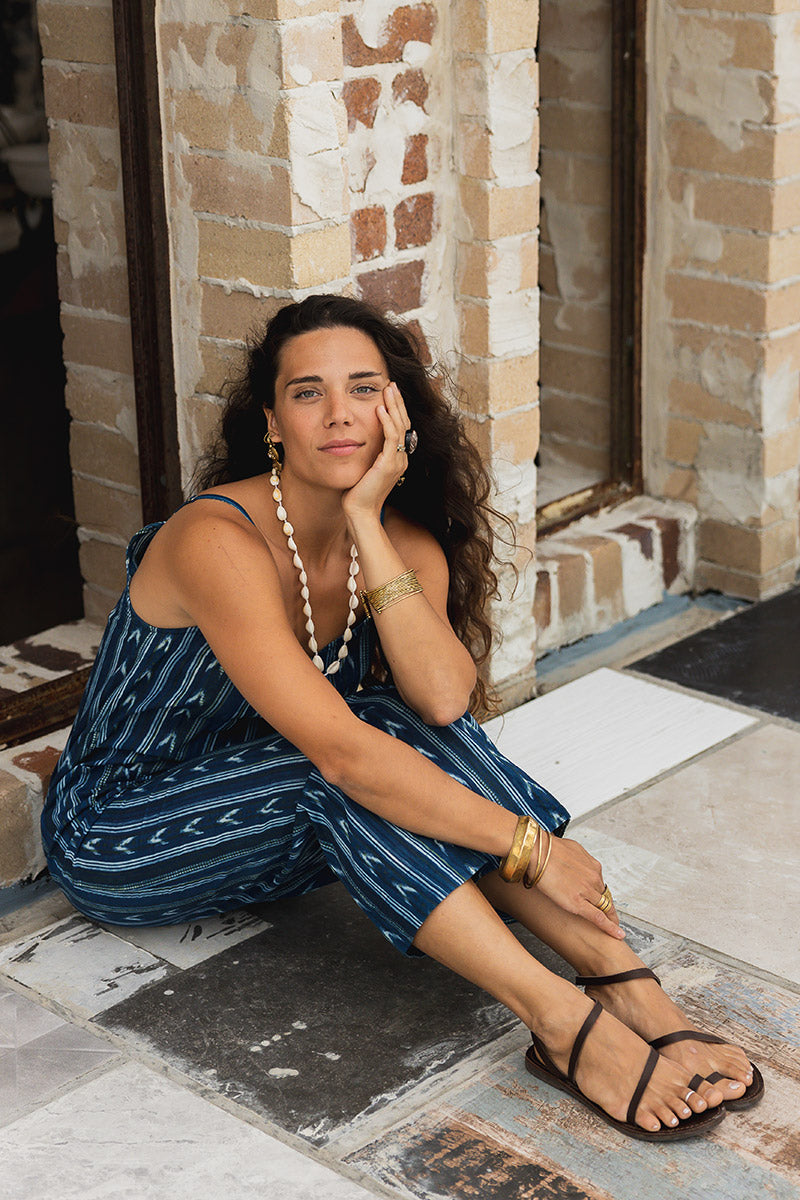 Wildflower Overalls - Indigo Ikat