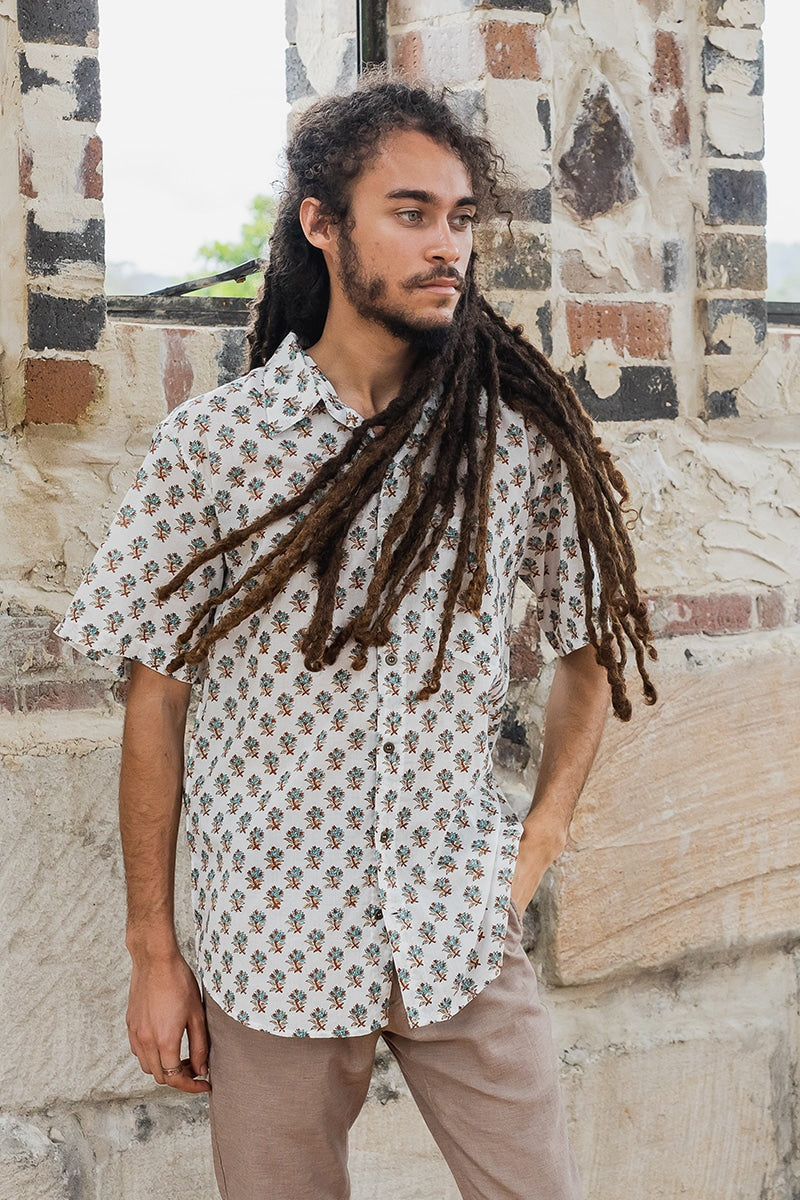 Men's Shirt Short Sleeve - Flores