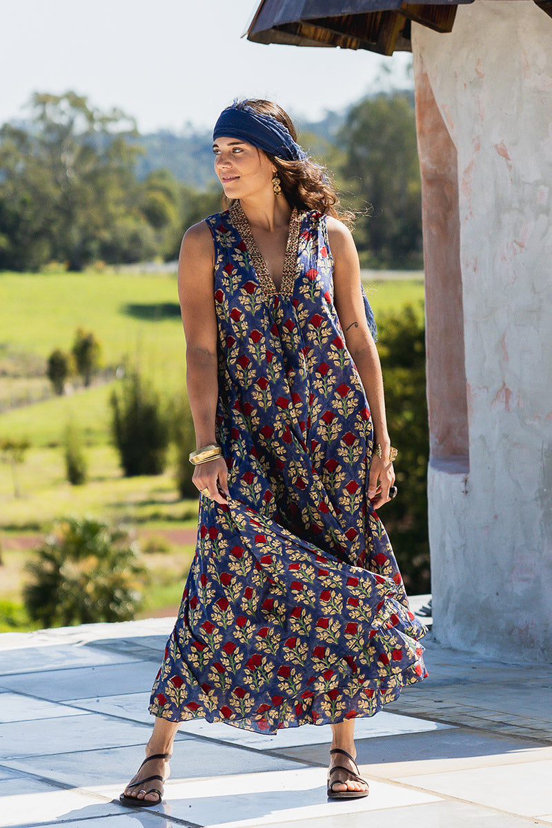 Freya Dress - Sapphire Veda