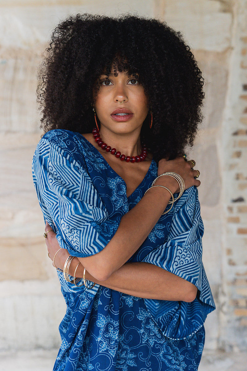Satori Dress - Indigo Zumi