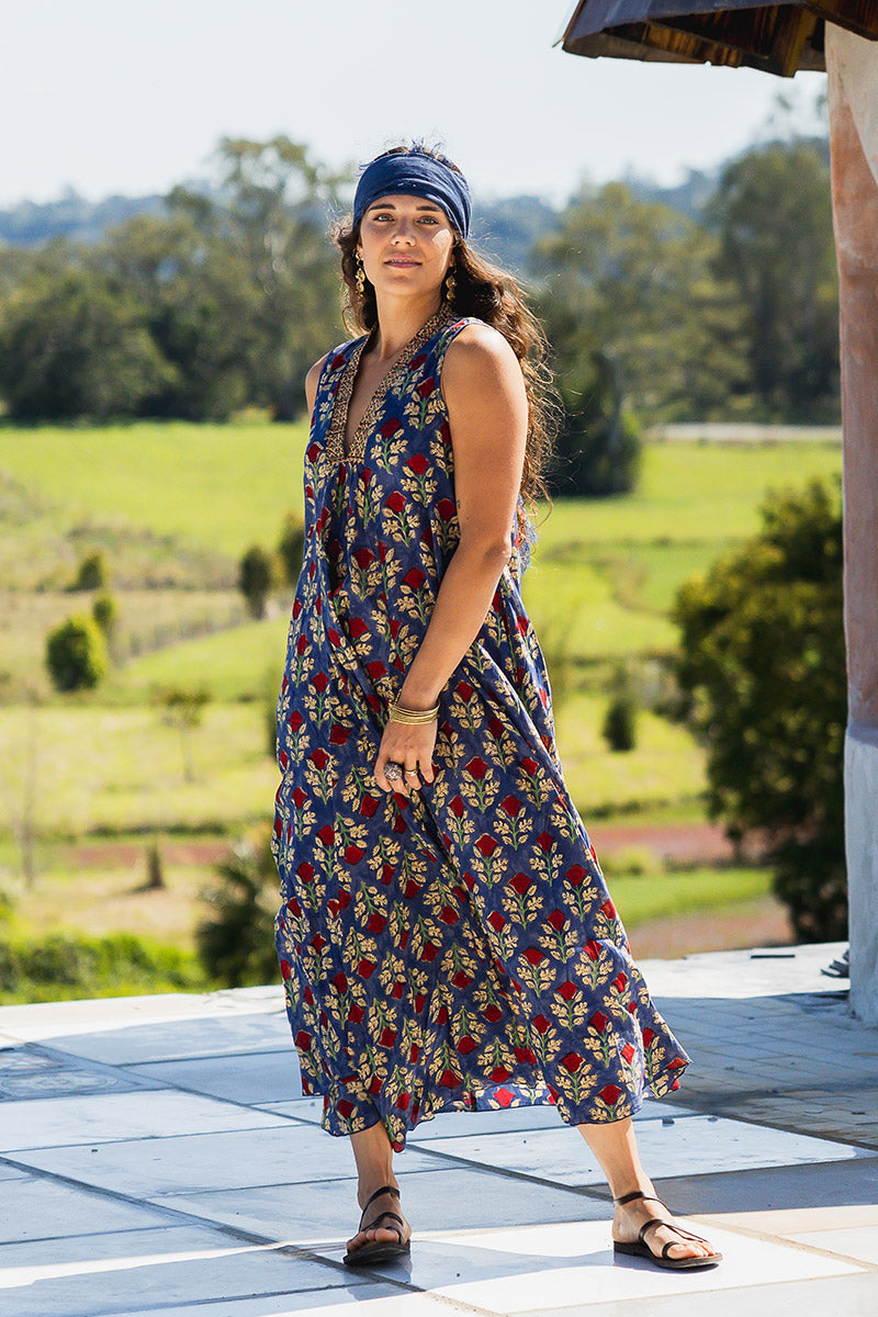 Freya Dress - Sapphire Veda