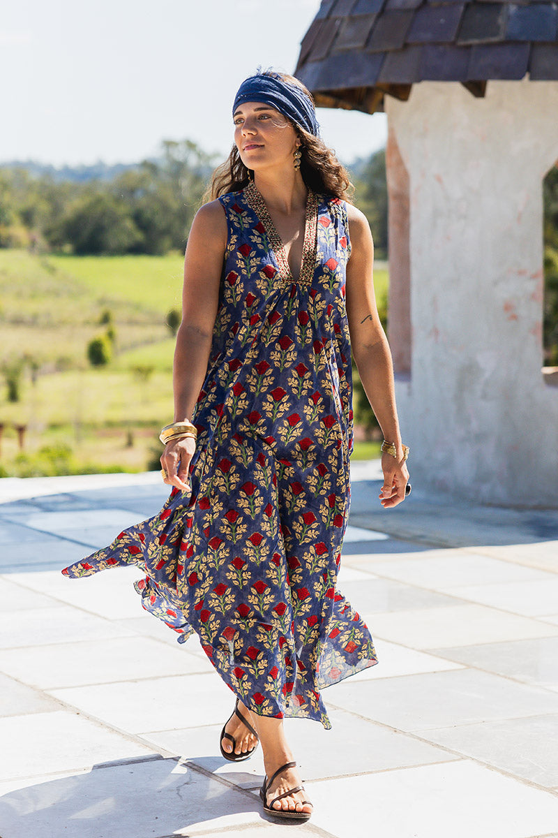 Freya Dress - Sapphire Veda