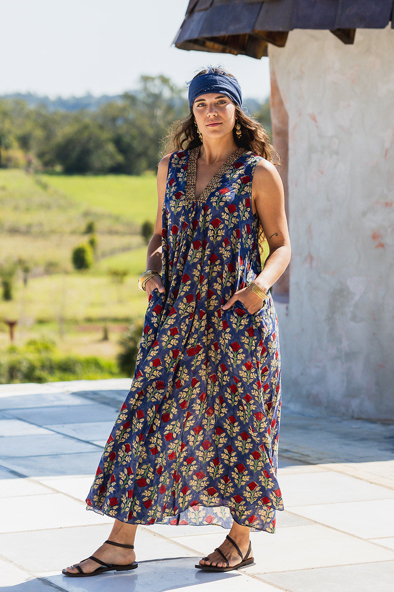 Freya Dress - Sapphire Veda