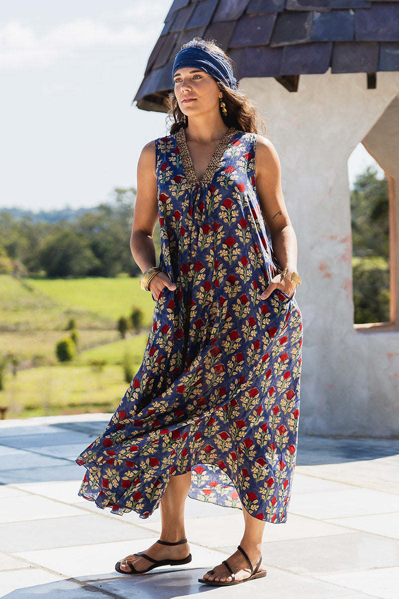 Freya Dress - Sapphire Veda