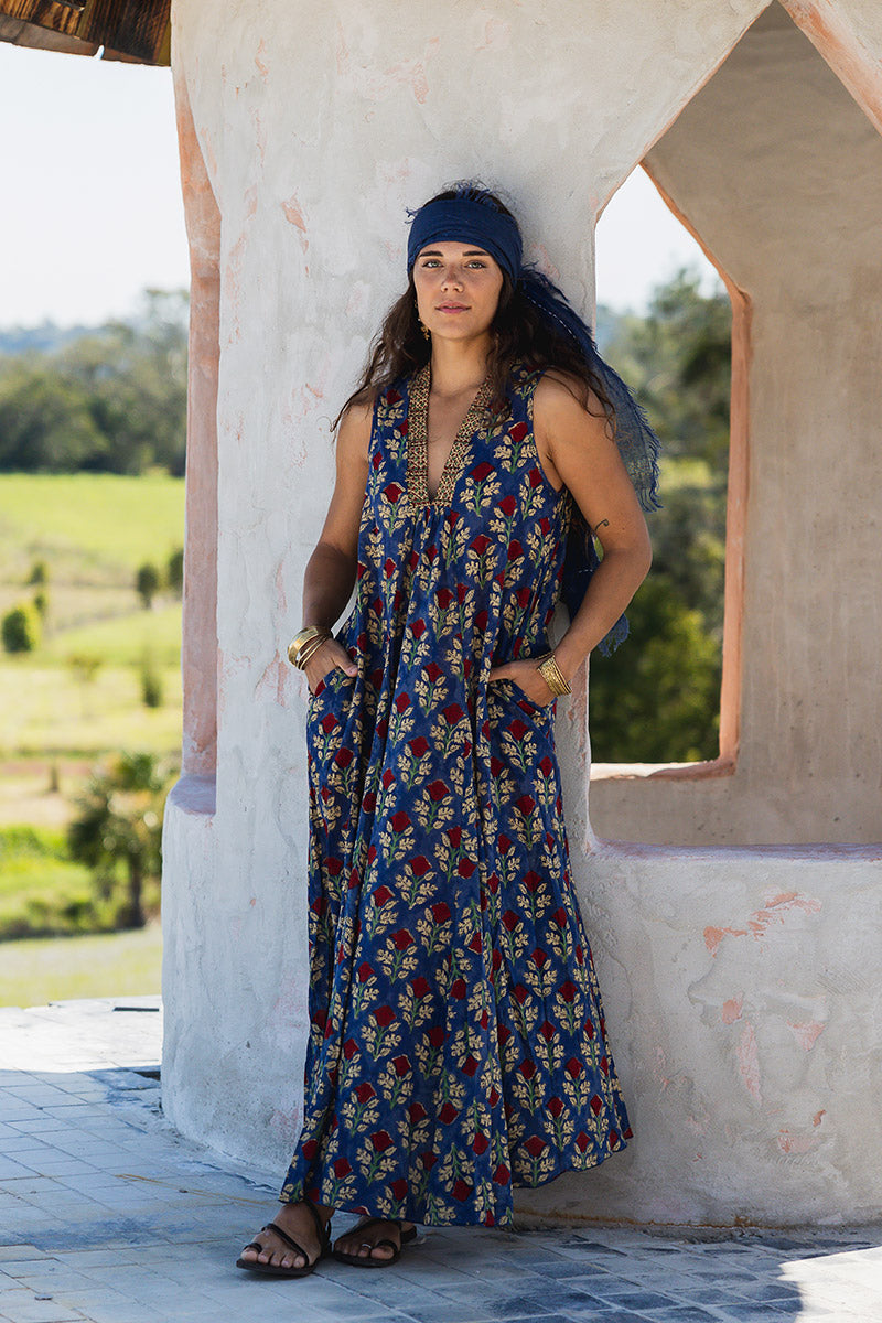 Freya Dress - Sapphire Veda