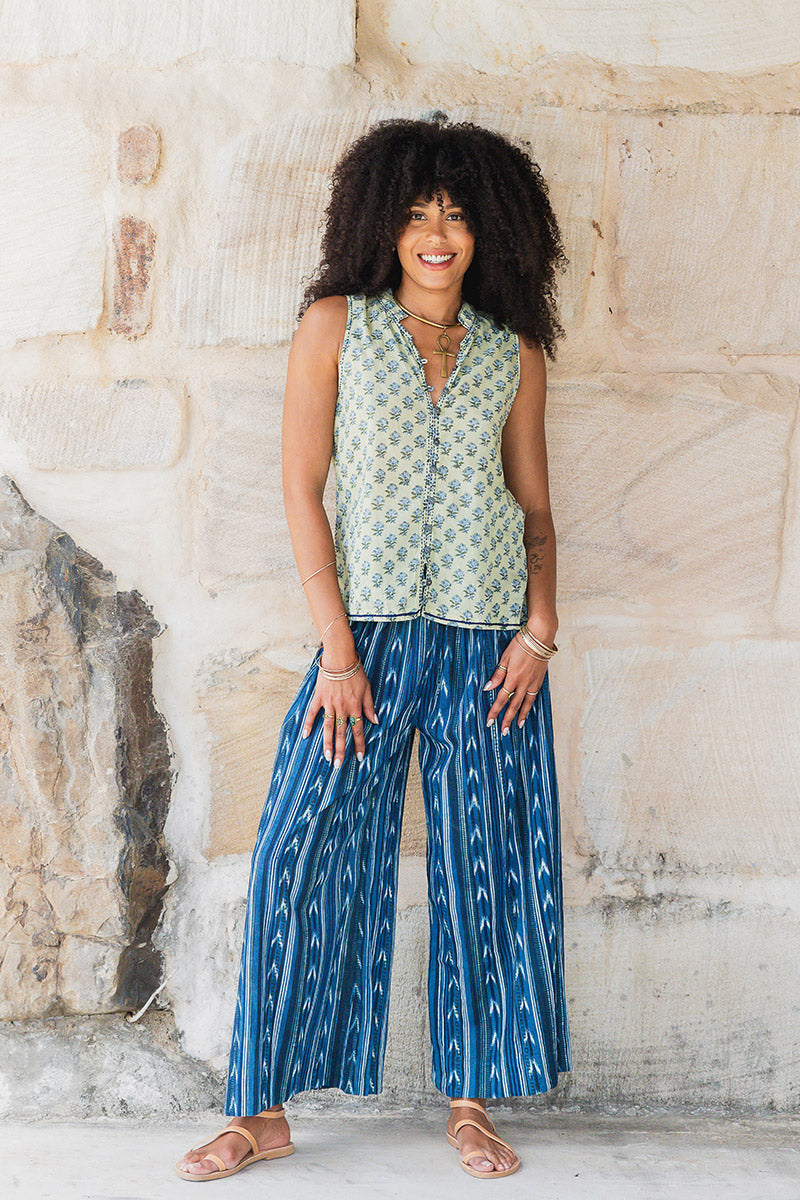Tagai Blouse - Jade Blossom