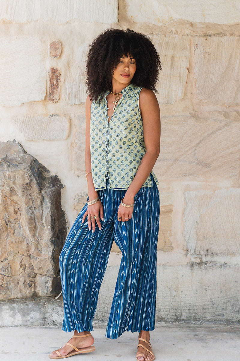 Tagai Blouse - Jade Blossom