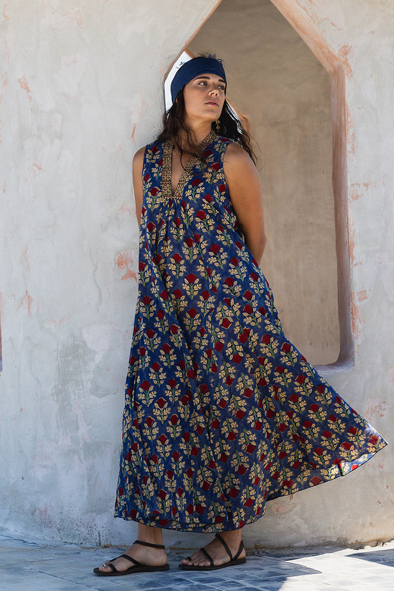Freya Dress - Sapphire Veda