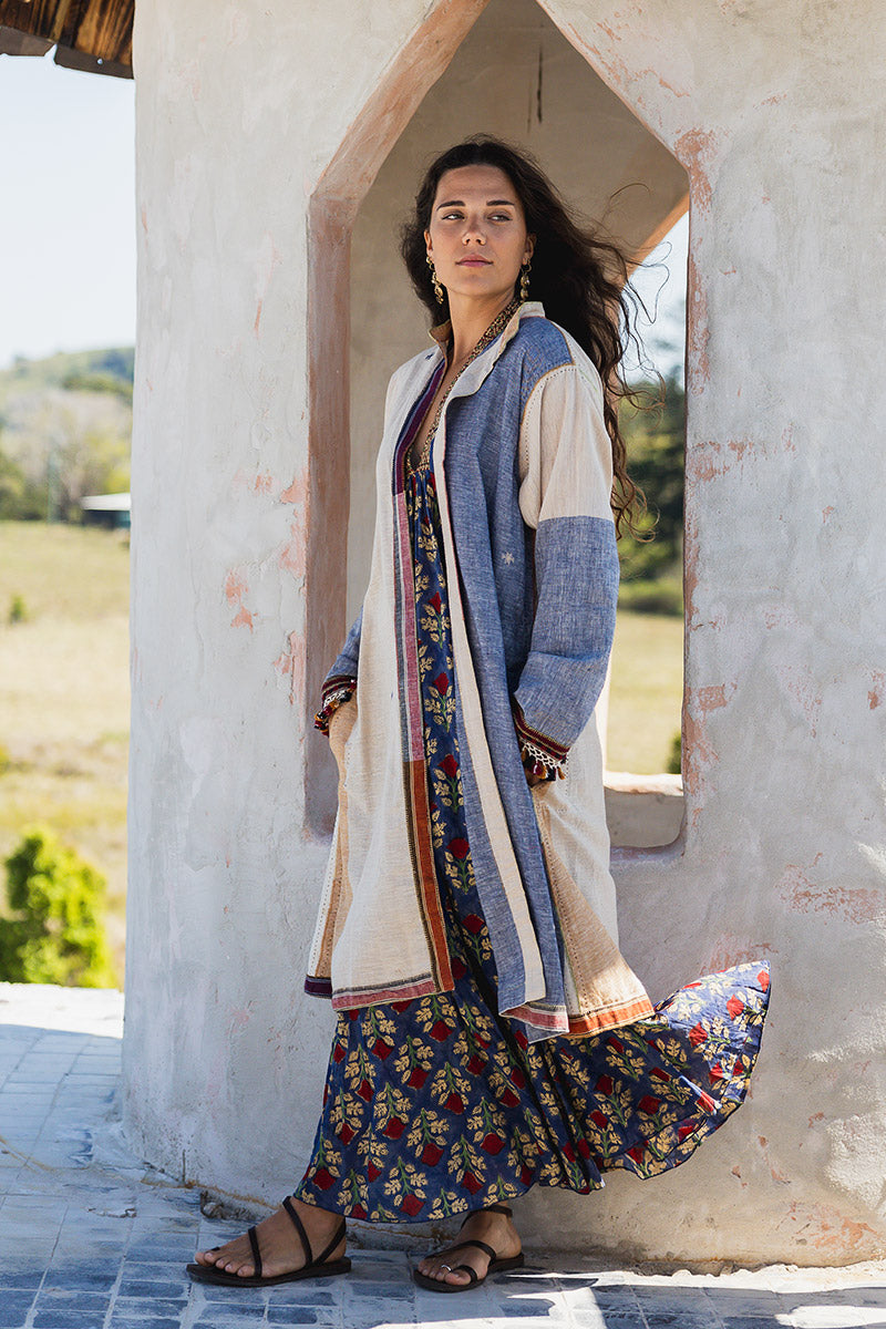 Woven Earth Coat - Riverstone 3