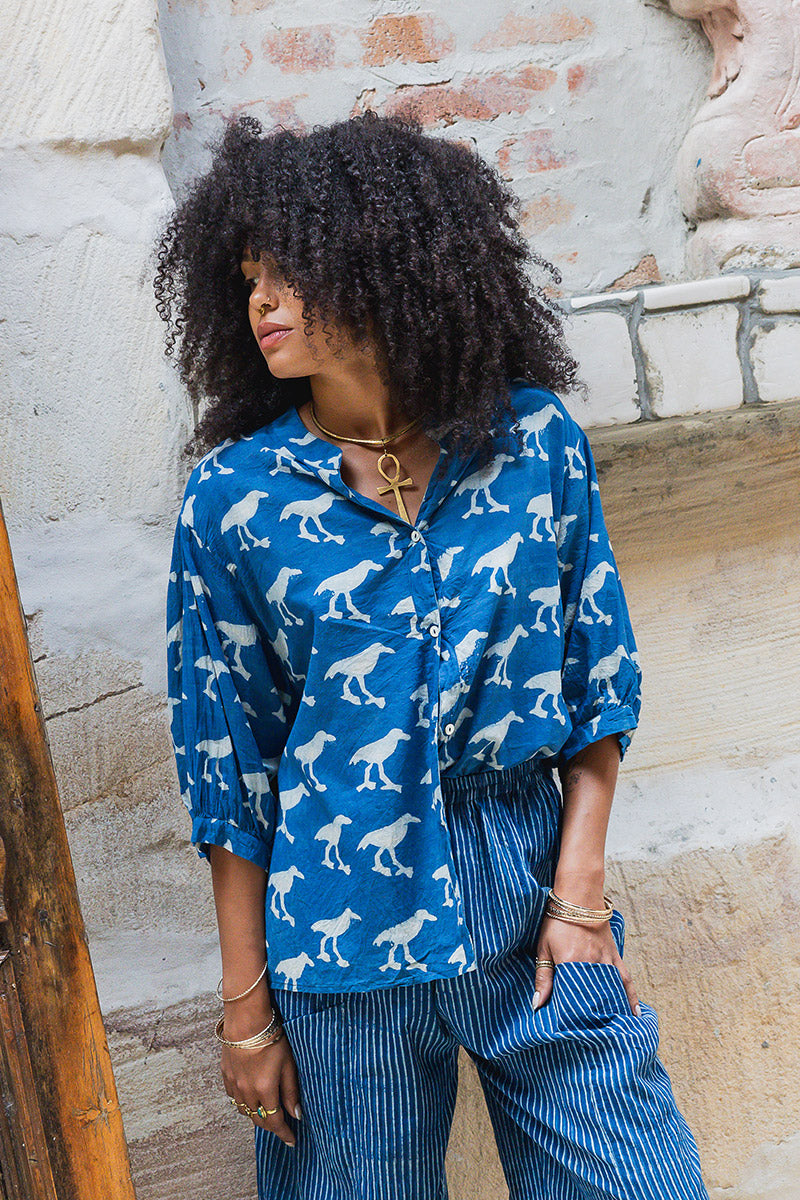 Havana Blouse - Indigo Crow