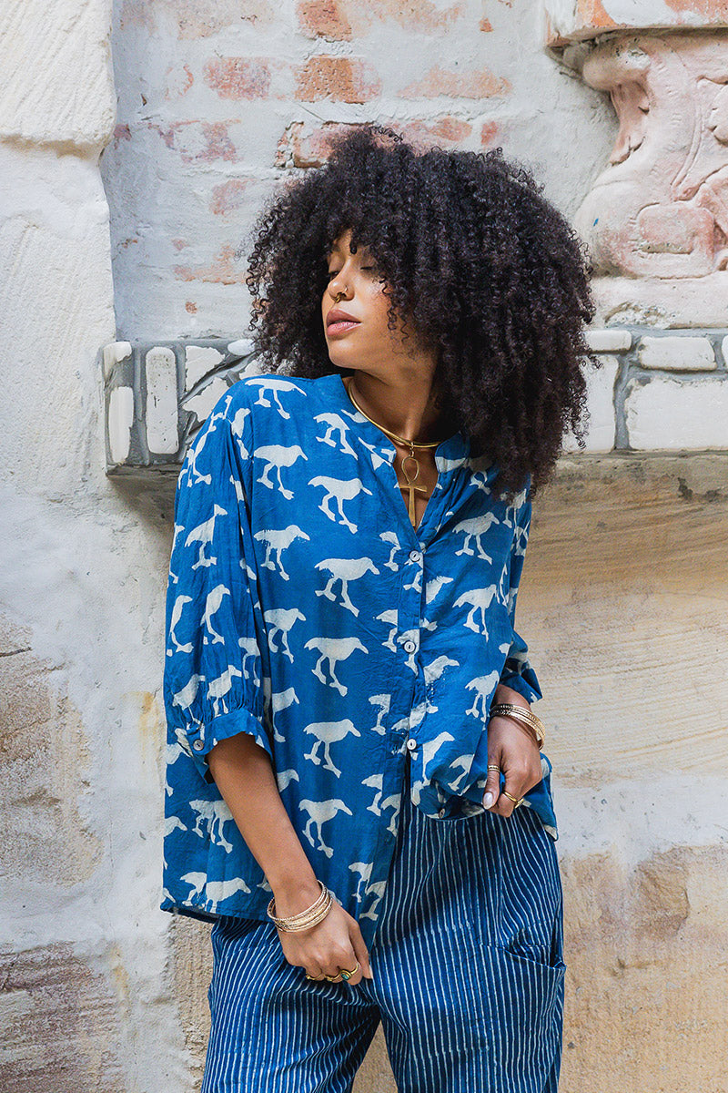 Havana Blouse - Indigo Crow