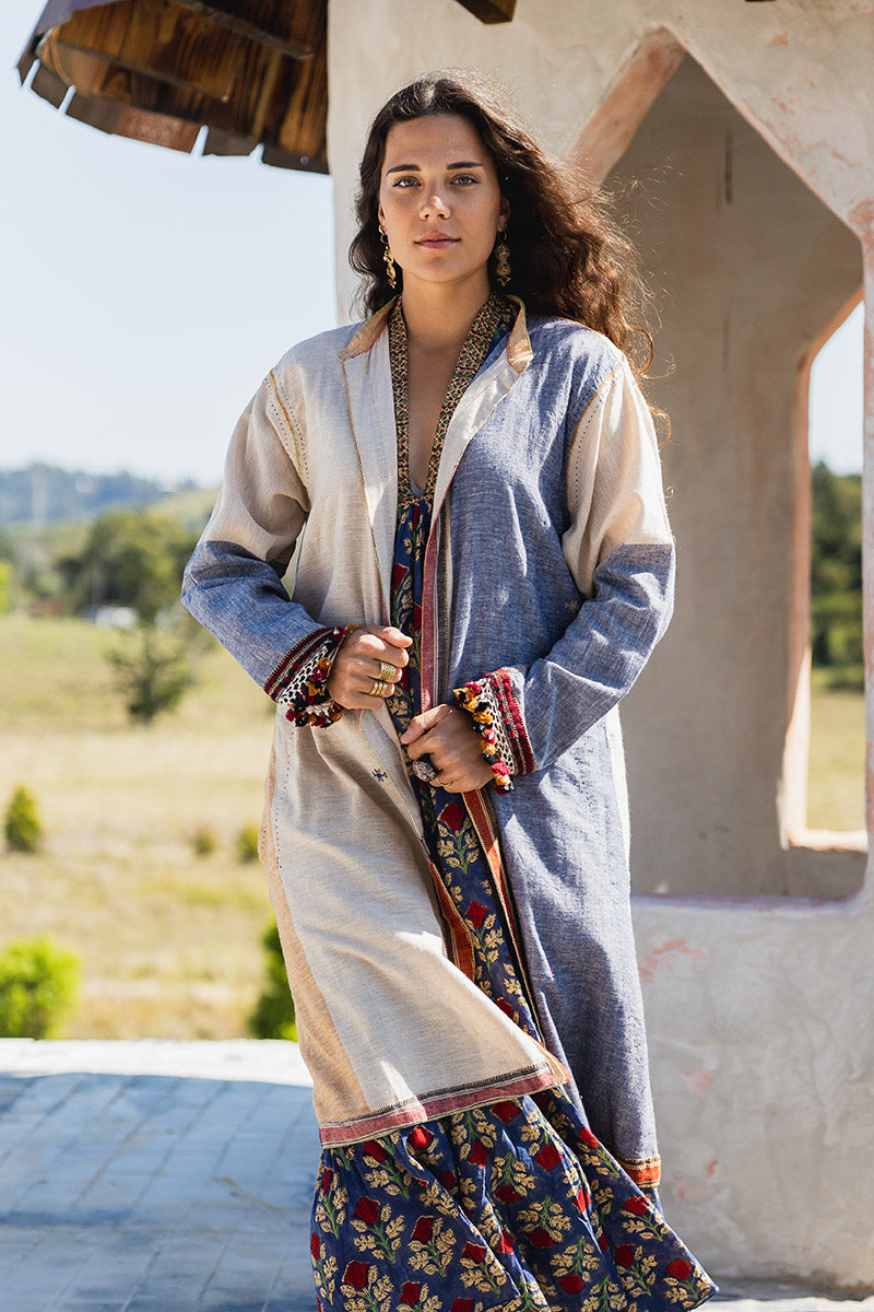 Woven Earth Coat - Riverstone 3