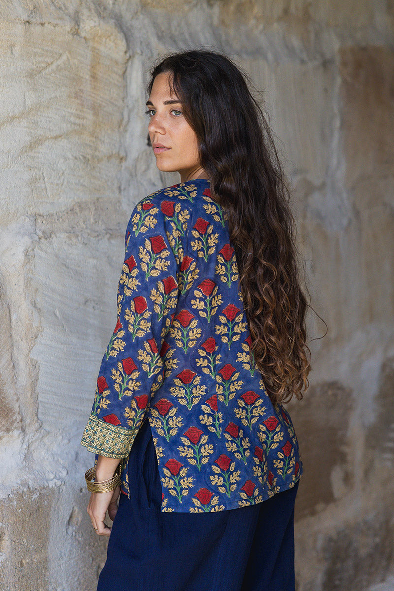 Mandalay Blouse - Sapphire Veda