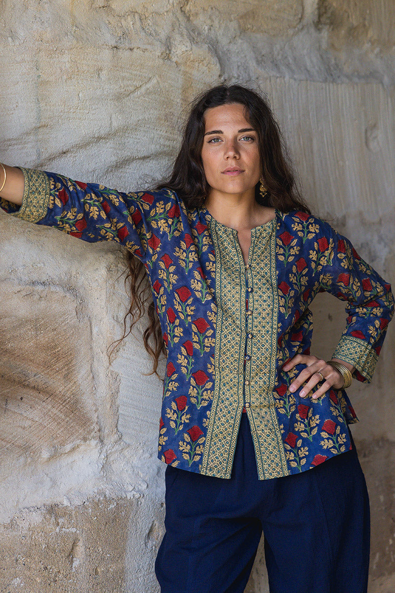 Mandalay Blouse - Sapphire Veda