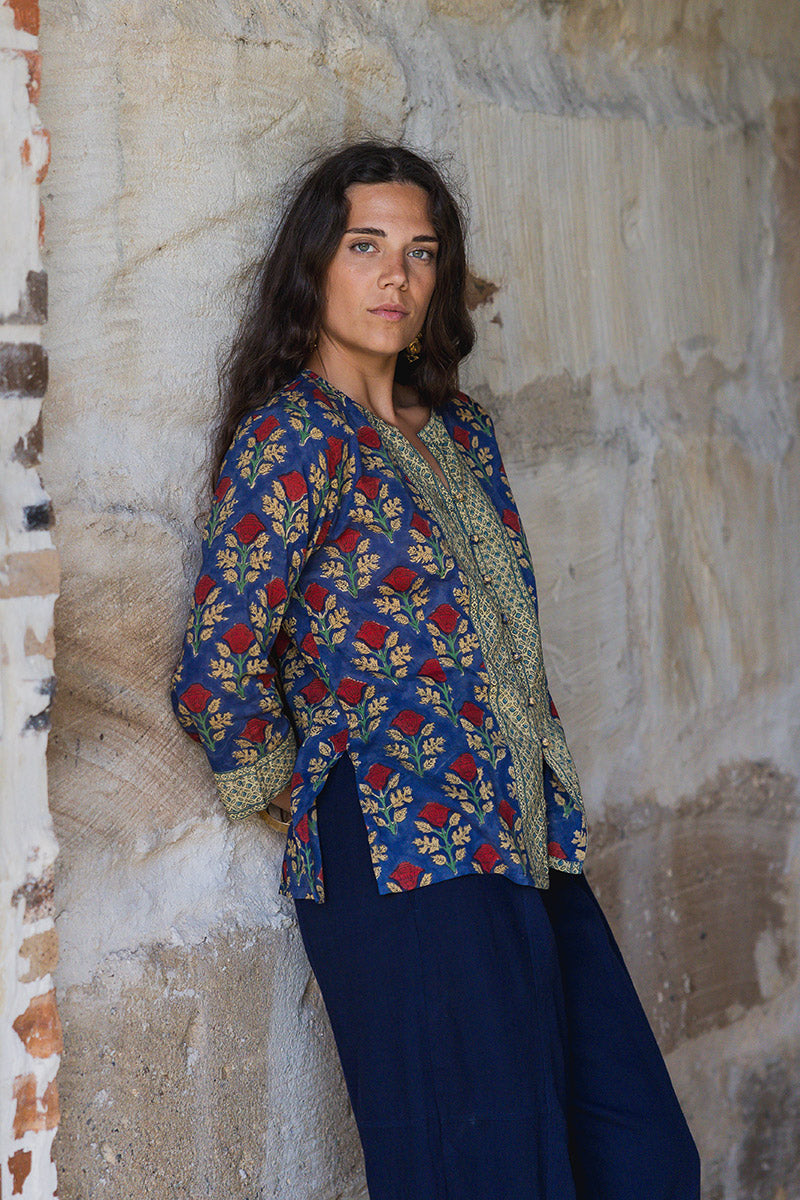 Mandalay Blouse - Sapphire Veda