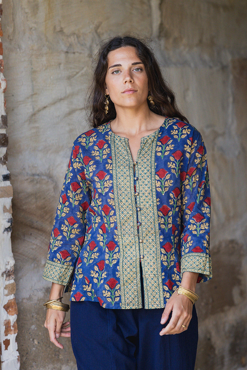 Mandalay Blouse - Sapphire Veda