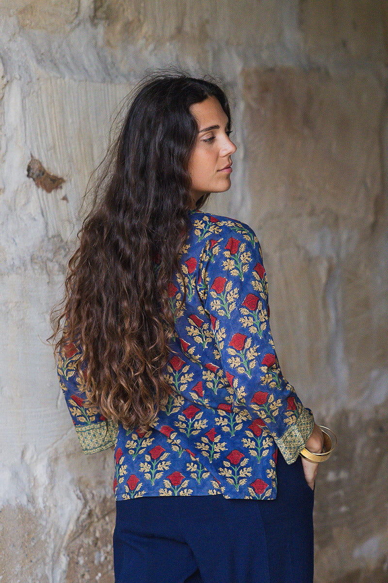 Mandalay Blouse - Sapphire Veda