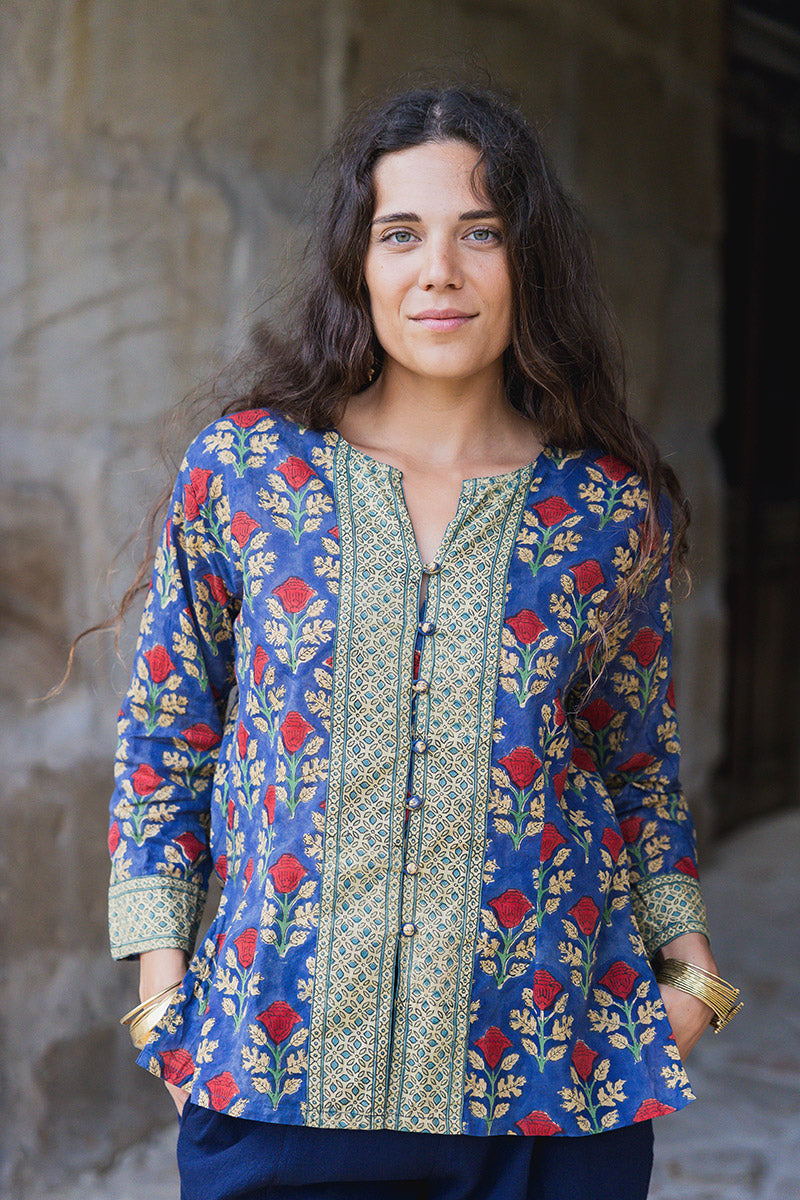 Mandalay Blouse - Sapphire Veda