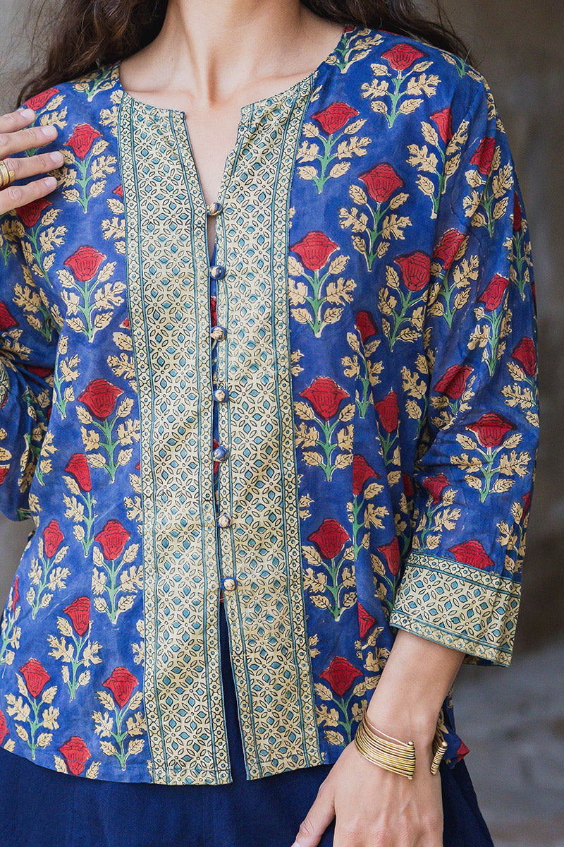 Mandalay Blouse - Sapphire Veda
