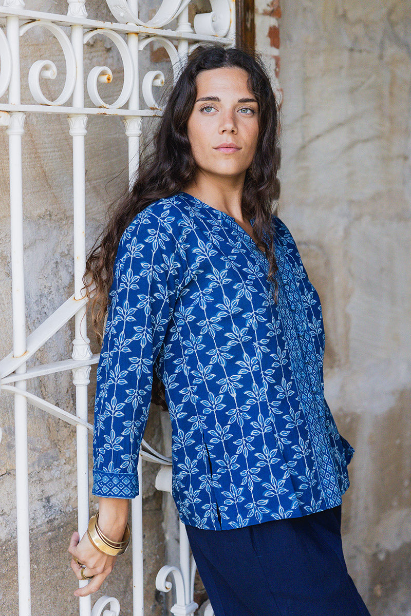 Mandalay Blouse - Indigo Rasa