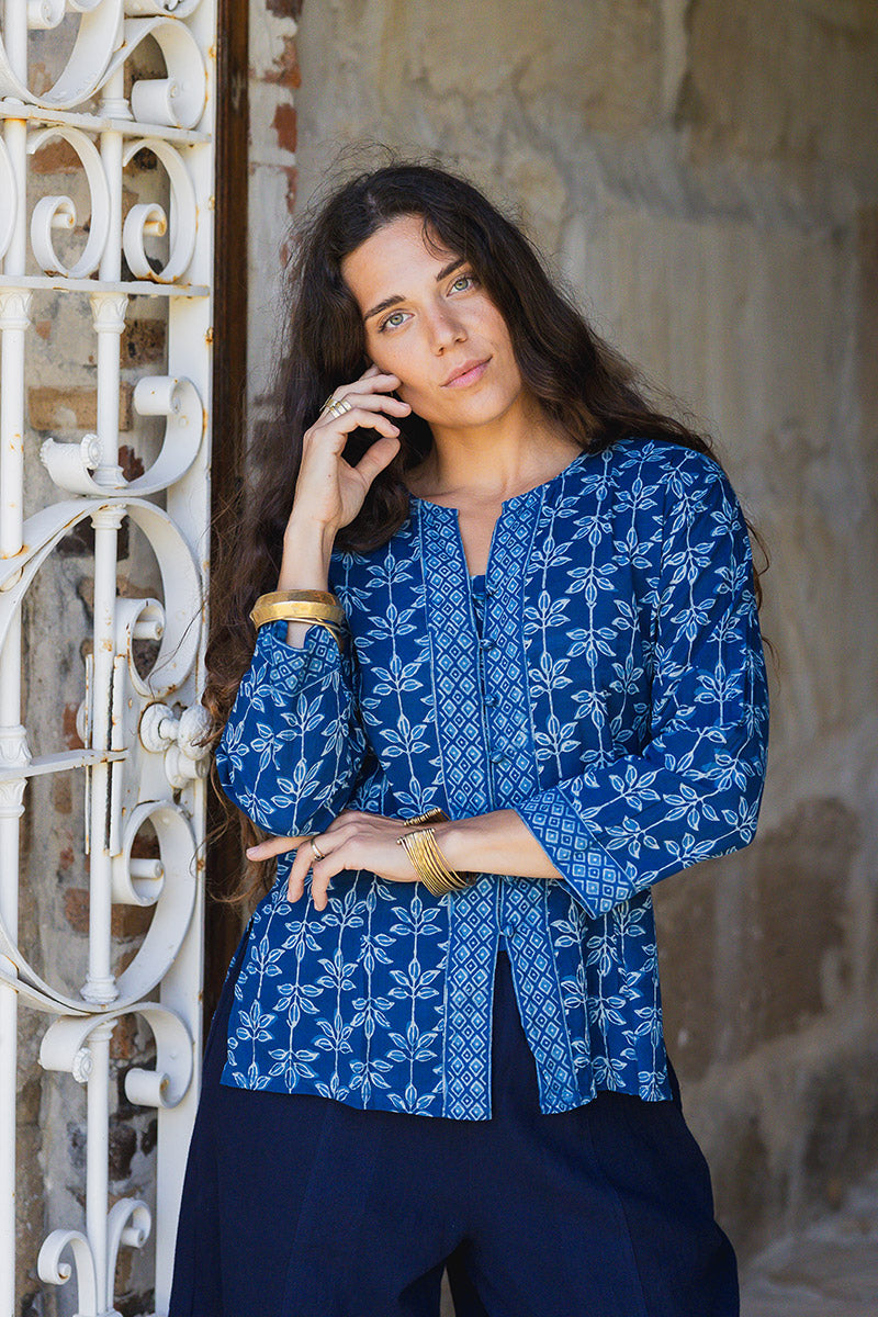 Mandalay Blouse - Indigo Rasa