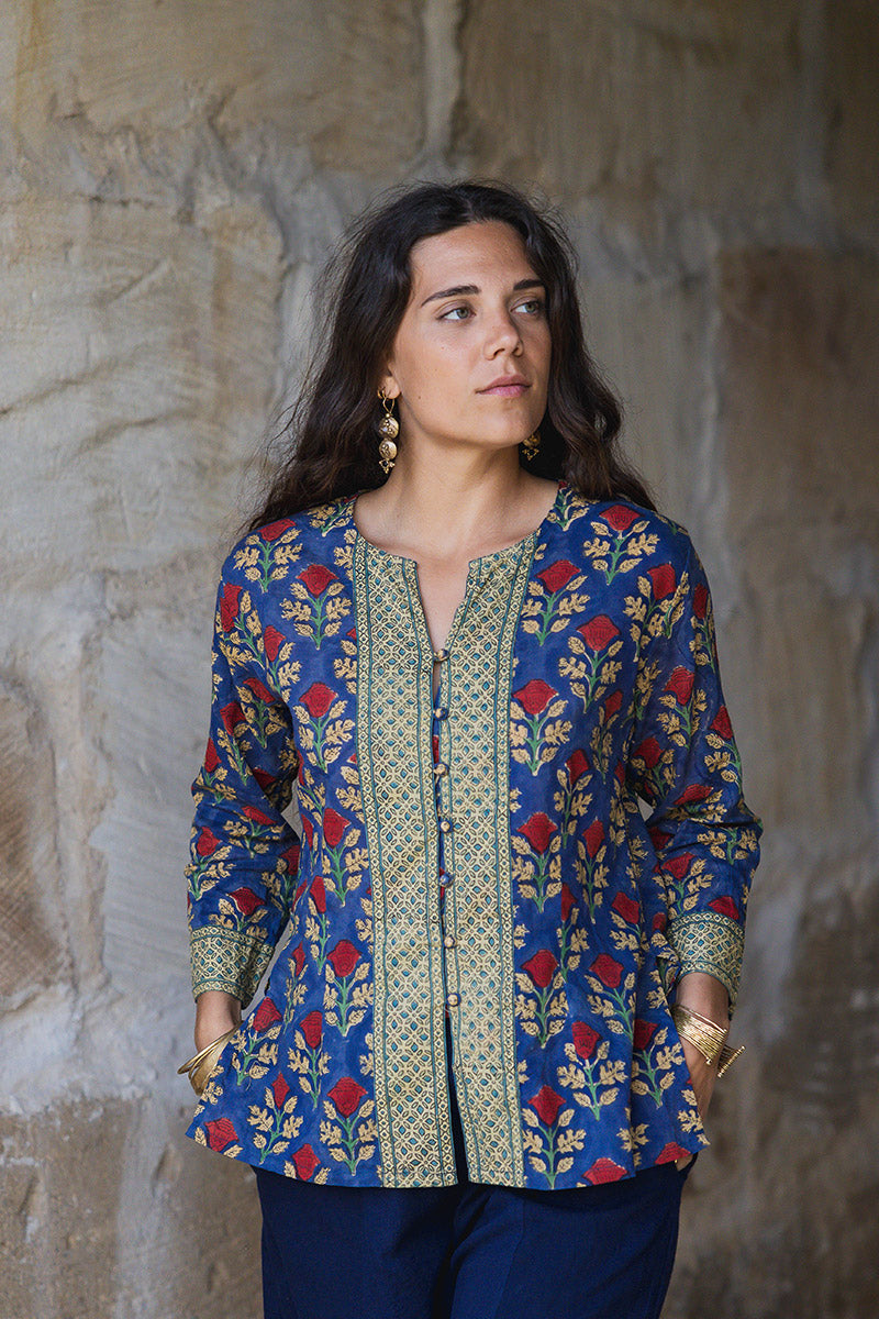 Mandalay Blouse - Sapphire Veda