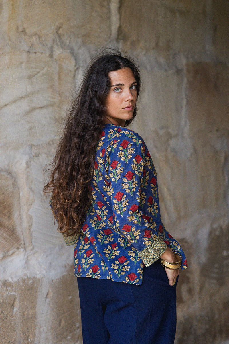 Mandalay Blouse - Sapphire Veda