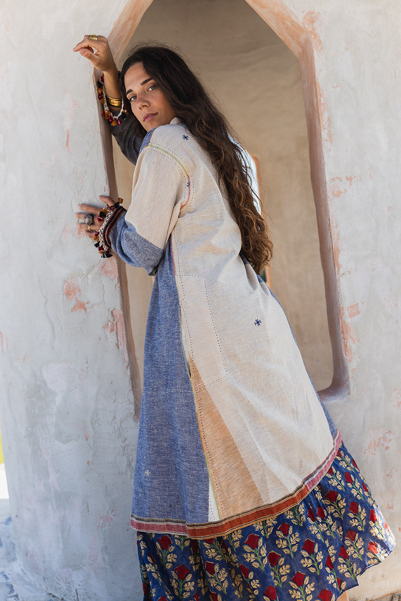 Woven Earth Coat - Riverstone 3