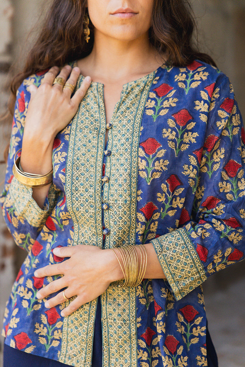 Mandalay Blouse - Sapphire Veda