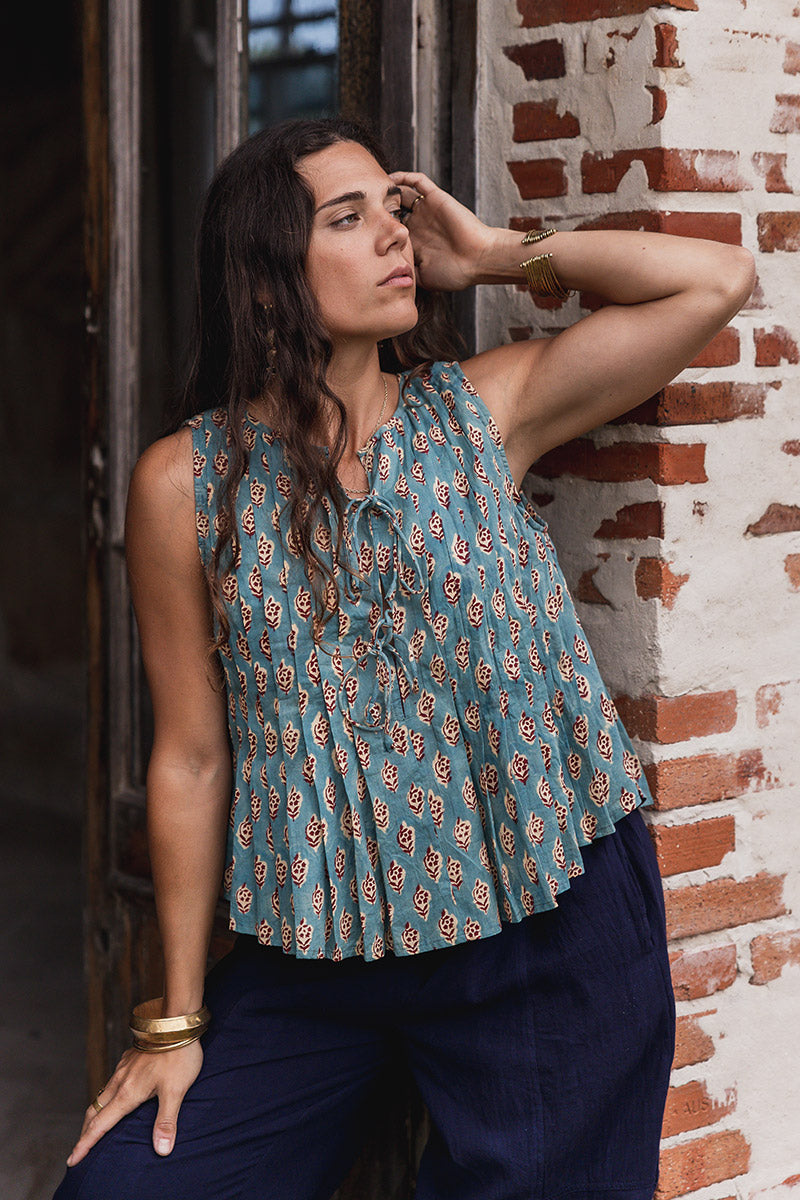 Rumi Pleat Top - Yesterday