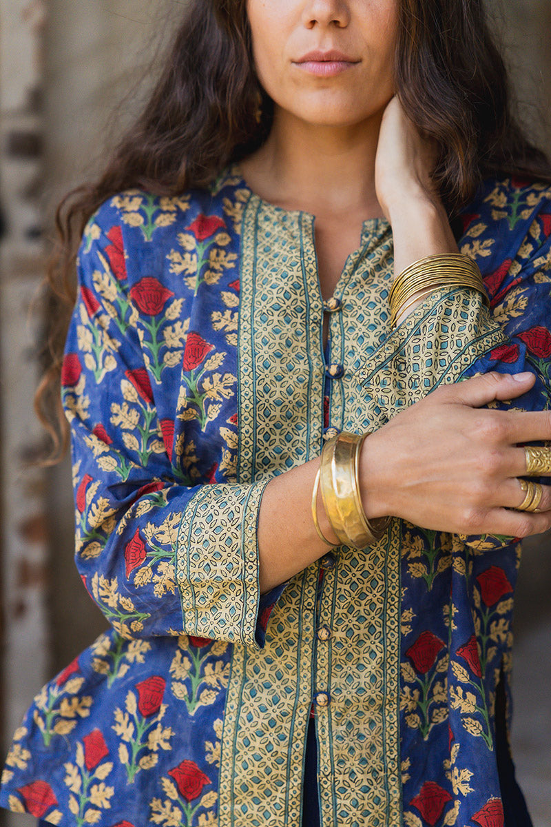 Mandalay Blouse - Sapphire Veda
