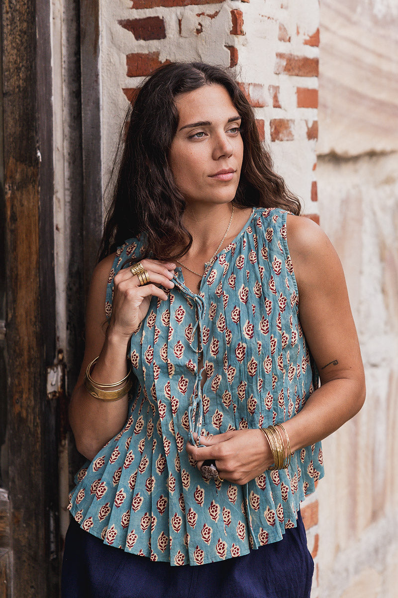 Rumi Pleat Top - Yesterday