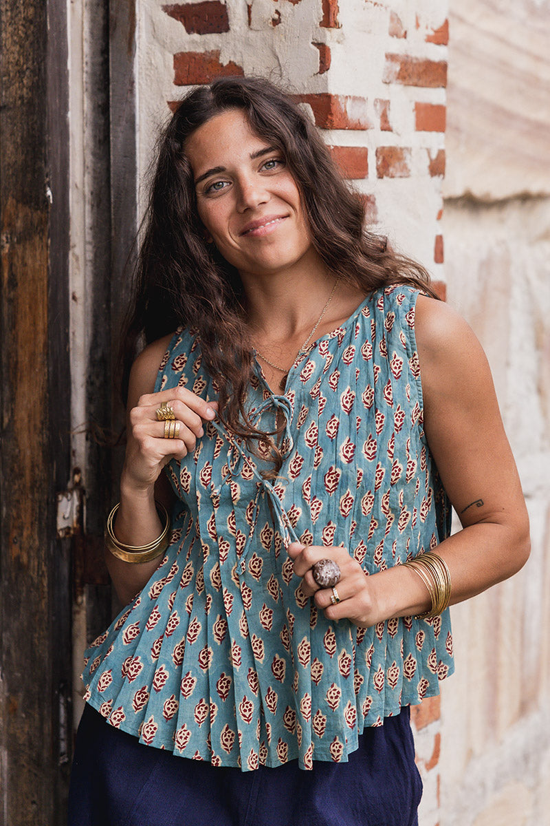 Rumi Pleat Top - Yesterday