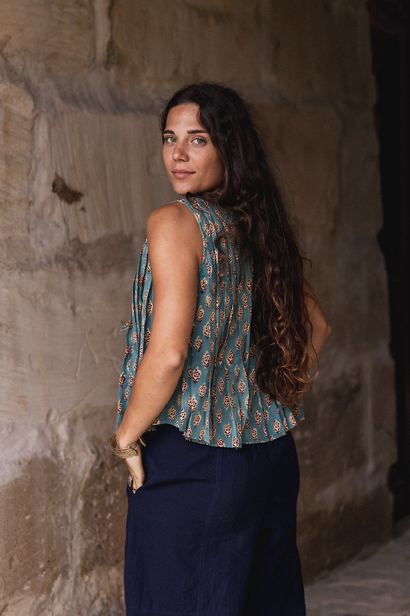 Rumi Pleat Top - Yesterday