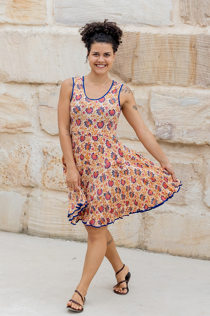 Flamenco Dress Knee Length - Pop of Pink