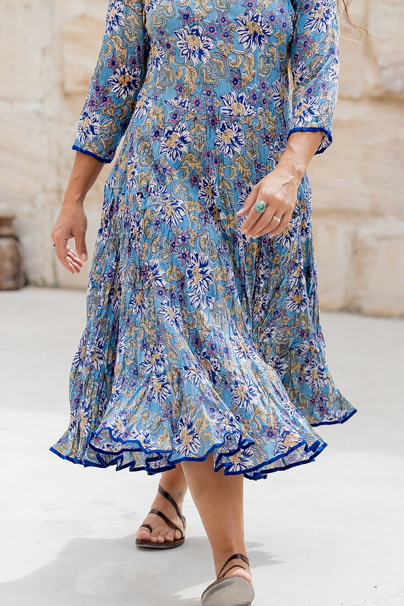 blue bayou dress Flamenco Dress with Sleeves