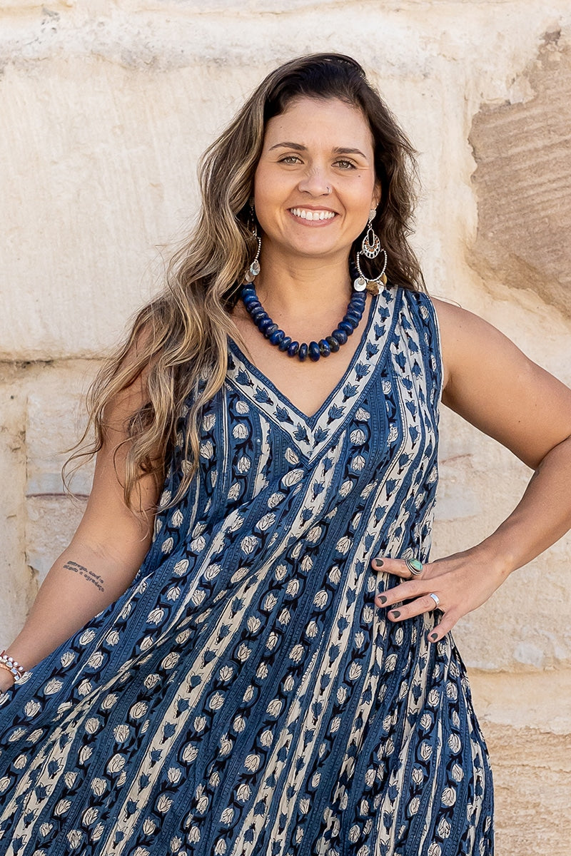 Mevlana Dress - Indigo Liana