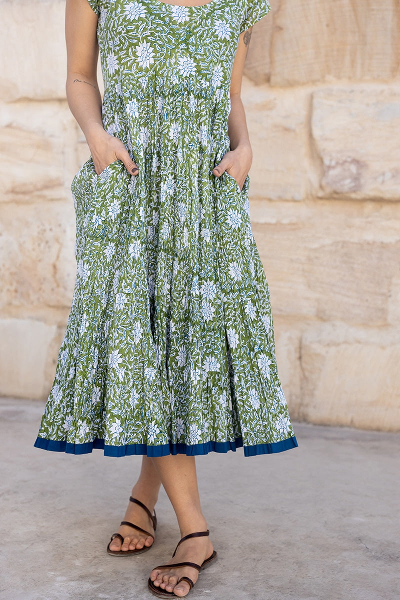 Jalabi Dress- Evergreen