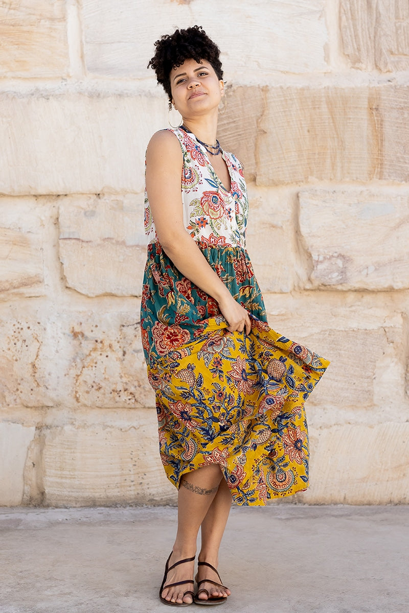 Jhali sleeveless - Boho Floral