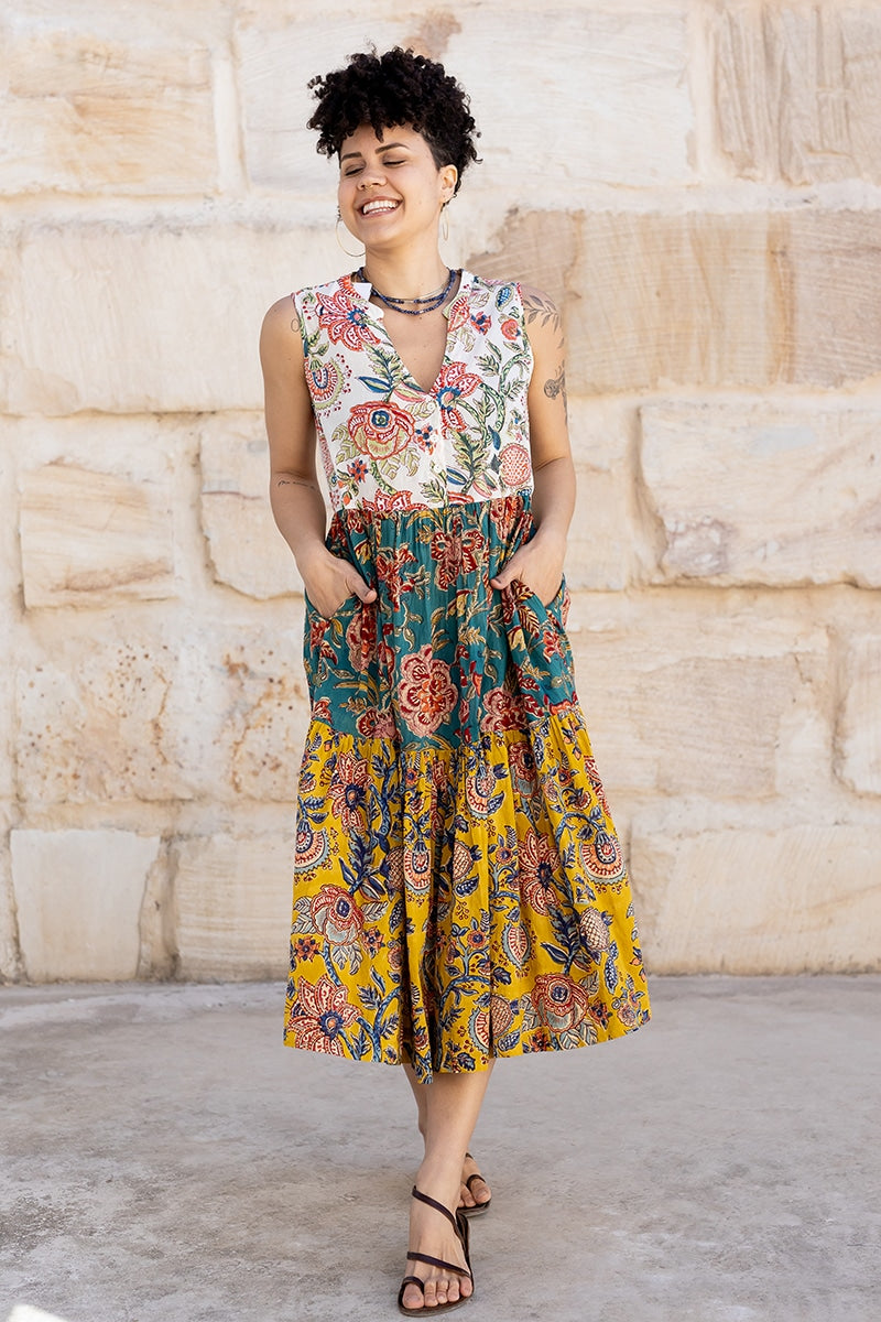 Jhali sleeveless - Boho Floral