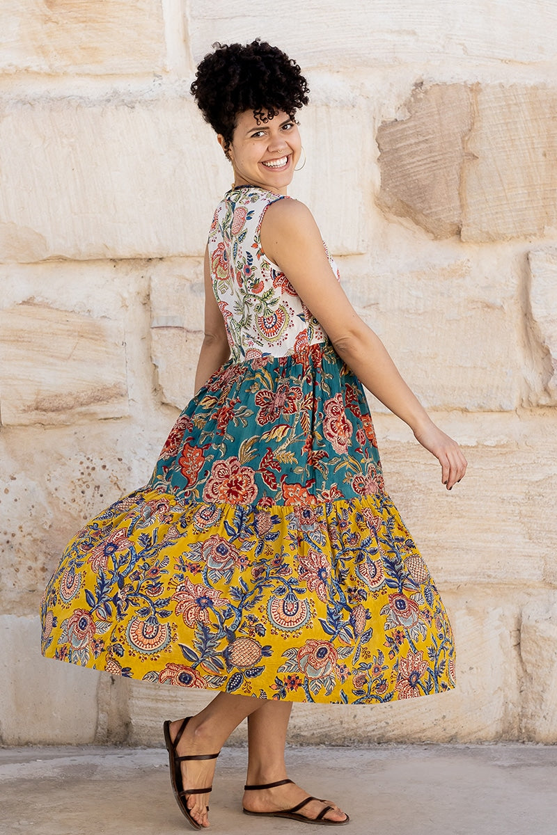 Jhali sleeveless - Boho Floral