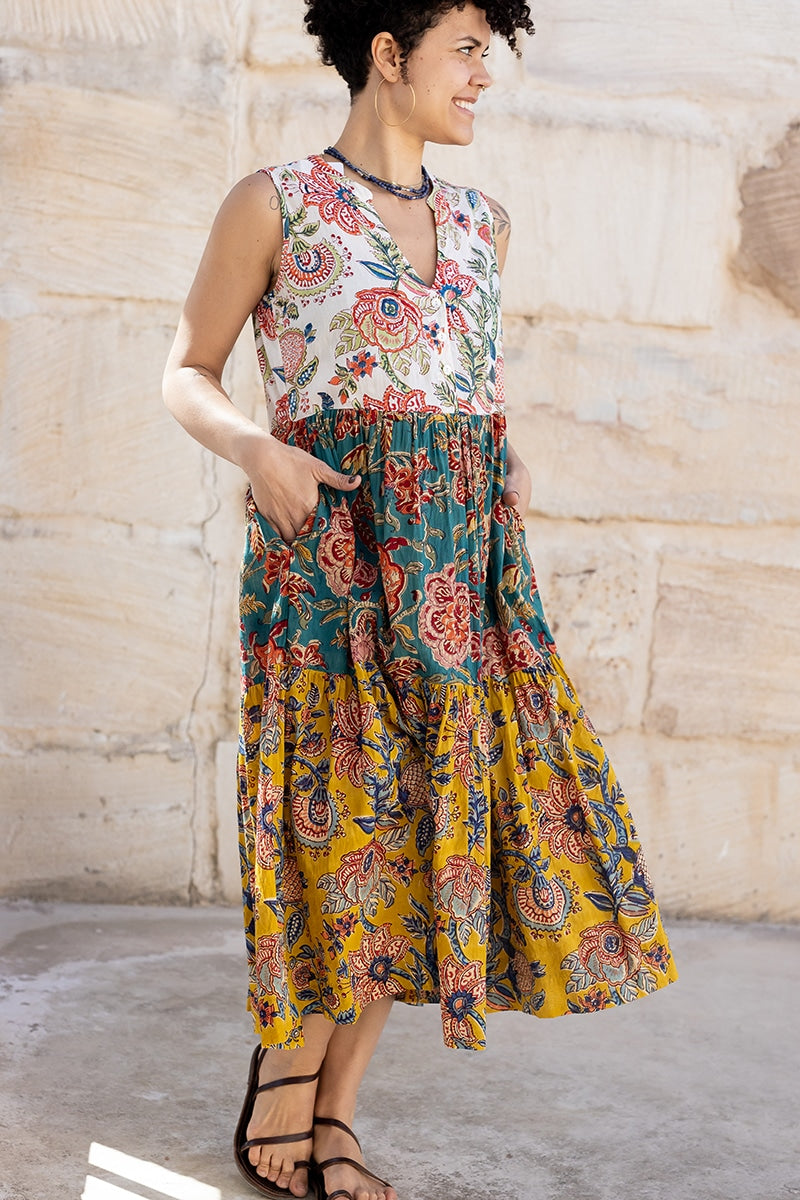 Jhali sleeveless - Boho Floral