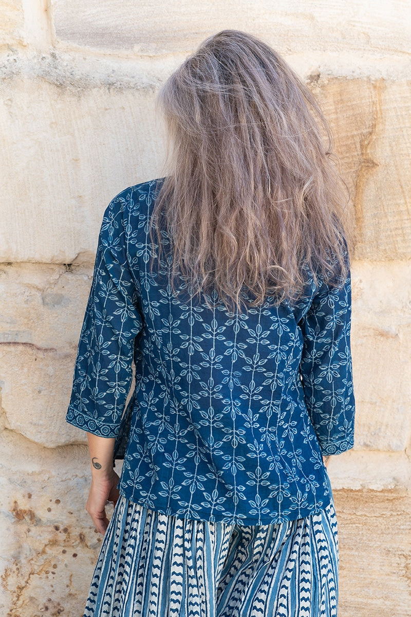 Mandalay Blouse - Indigo Rasa