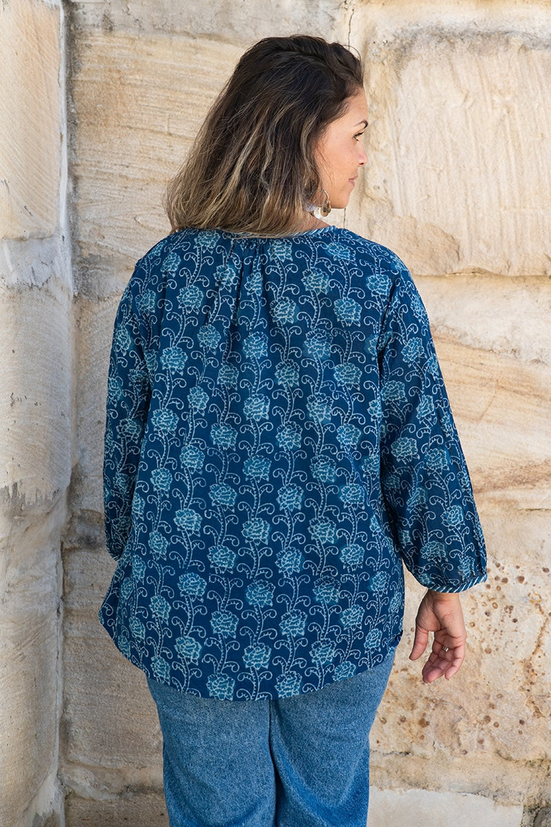 Kora Blouse - Indigo Lila