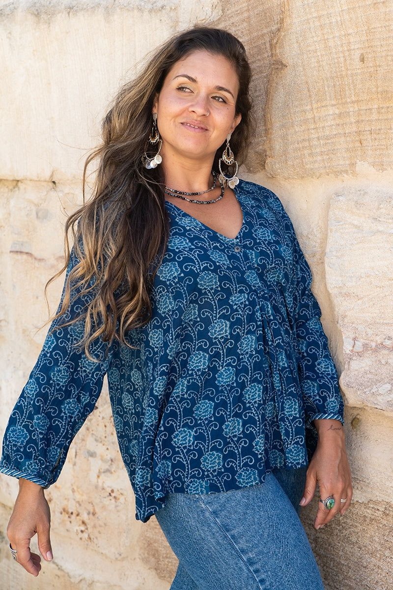 Kora Blouse - Indigo Lila